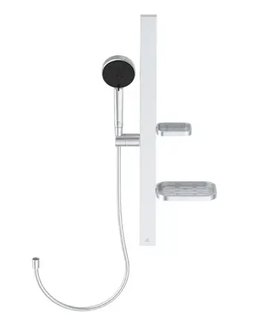 Ideal Standard ALU+ - Duschkopf-Set | Stange und Schlauch | 2 Düsen | Silber