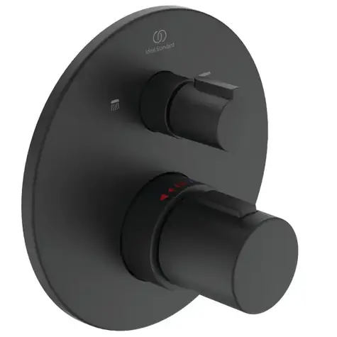 Ideal Standard CeraTherm - Thermostat-Badarmatur für Unterputzmontage | Schwarz