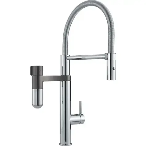 Franke Filterarmatur - Vital Tap Spültischarmatur mit Filtervorrichtung, Auslauf und Brause, Chrom/Gunmetal