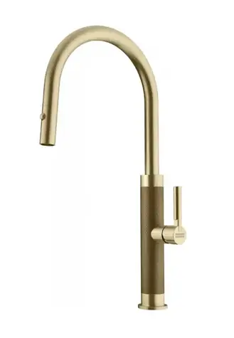 Franke Mythos Masterpiece - Spültischarmatur FG 1554.504 mit Ausziehbrause, Gold