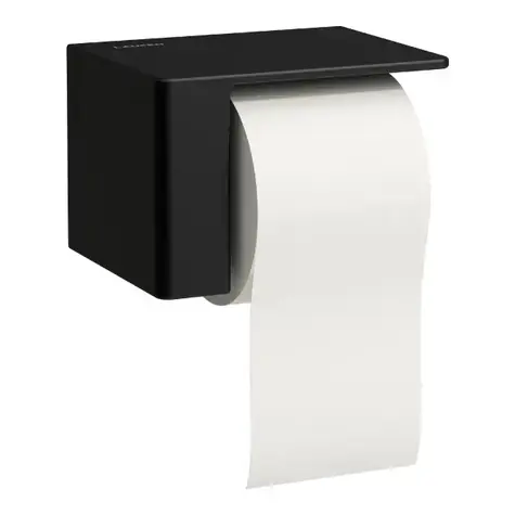 Laufen VAL - Toilettenpapierhalter mit Deckel | matt schwarz 