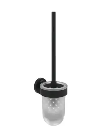 Villeroy & Boch Elements Tender - Wand-WC-Bürste mit Halterung, Glas/Mattschwarz 