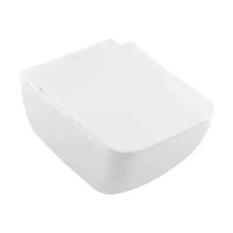 Villeroy & Boch Venticello - Wand-WC mit SoftClose-Sitz, DirectFlush, CeramicPlus, Alpinweiß 