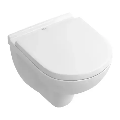 Villeroy & Boch O.novo - Wand-WC Compact mit SoftClose-Sitz, DirectFlush, Alpinweiß 