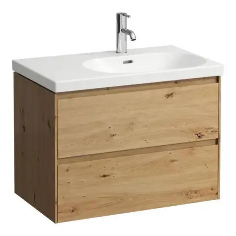 Laufen Lani - Waschtischunterschrank | 74x45x52cm | 2 Schubladen | Eiche