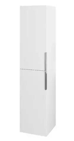 kielle Idolio - Hochschrank 155 x 35 x 35 cm | Hochglanzweiß