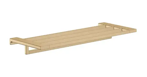 Hansgrohe AddStoris - Ablage mit Handtuchhalter | Länge 65 cm | gebürstete Bronze