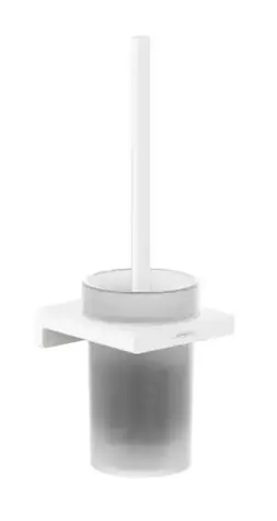 Hansgrohe AddStoris - Wand-WC-Bürste | Milchglas/Mattweiß
