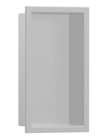 Hansgrohe XtraStoris Original - Wandnische mit Rahmen | 30 x 15 x 10 cm | Betongrau