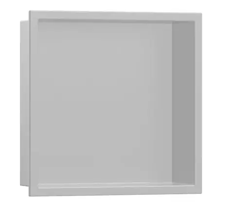 Hansgrohe XtraStoris Original - Wandnische mit Rahmen | 30 x 30 x 10 cm | Betongrau