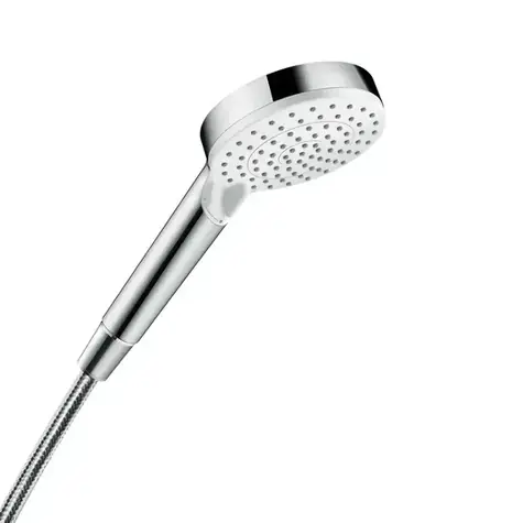 Hansgrohe Crometta - Duschkopf Vario 100 | 2 Strahlarten | Grün 6 l/min | Weiß/Chrom