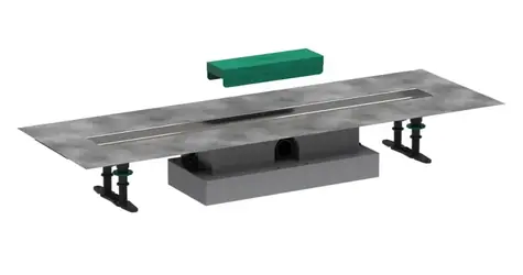 Hansgrohe uBox Universal - Set für die flächenbündige Montage einer linearen Duschrinne 80 cm | Edelstahl