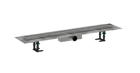 Hansgrohe RainDrain Compact - Duschrinne 90 cm für Fliesenverlegung | mit Rost