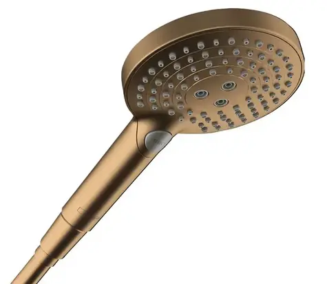 Hansgrohe - Duschkopf, 3 Strahlarten, EcoSmart, gebürstetes Bronze