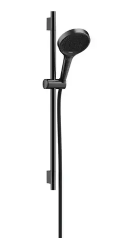 Hansgrohe - Duschkopf-, Stangen- und Schlauchset, 3 Strahlarten, EcoSmart, gebürstetes Schwarzchrom
