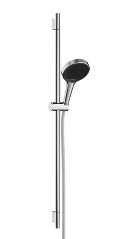Hansgrohe - Duschkopf-Set mit Stange und Schlauch, 3 Strahlarten, EcoSmart, Chrom