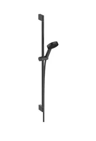 Hansgrohe - Duschkopf-Set, 3 Strahlarten, EcoSmart, 96 cm Brausestange und Schlauch, matt schwarz