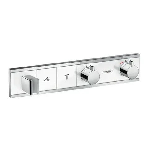 Hansgrohe - Thermostat-Duscharmatur für Unterputzmontage, für 2 Auslässe, weiß/chrom