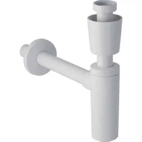 Geberit - Geruchsverschluss mit Trennwand für Waschbecken, horizontaler Abfluss, d 40 mm, G 1 1/4, Alpinweiß