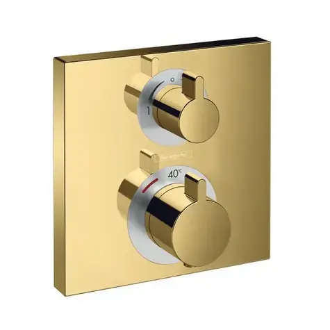 Hansgrohe - Thermostatmischer für Unterputzmontage für 2 Geräte, Gold