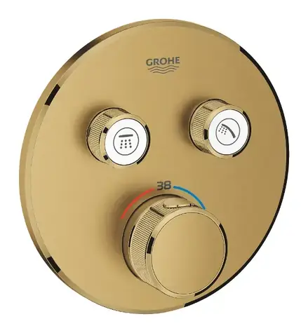 Grohe - Thermostat-Duscharmatur für Unterputzmontage, 2 Ventile, gebürstet, Cool Sunrise