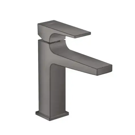 Hansgrohe - Waschtischarmatur mit Push-Open-Auslauf, gebürstetes Schwarzchrom