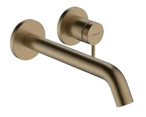 Hansgrohe - Unterputz-Waschtischarmatur mit Pop-up-Ablaufgarnitur, 2-Loch-Montage, EcoSmart, gebürstete Bronze