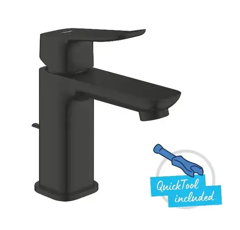 Grohe - Waschtischarmatur mit Ablaufgarnitur, matt schwarz