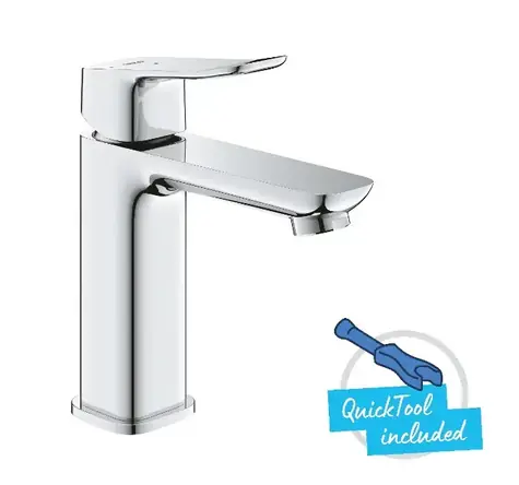 Grohe - Waschtischarmatur mit Push-Open-Auslauf, Kaltstartfunktion, Chrom