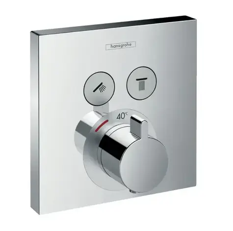 Hansgrohe - Thermostatmischer für Unterputzmontage, für 2 Auslässe, Chrom