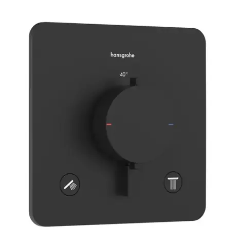 Hansgrohe - Thermostatmischer für Unterputzmontage, für 2 Geräte, mattschwarz