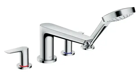 Hansgrohe - Wannenrandarmatur, 4-Loch-Montage, Chrom