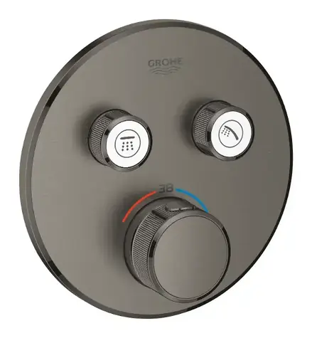 Grohe - Thermostat-Duscharmatur für Unterputzmontage, 2 Ventile, gebürstetes Graphite
