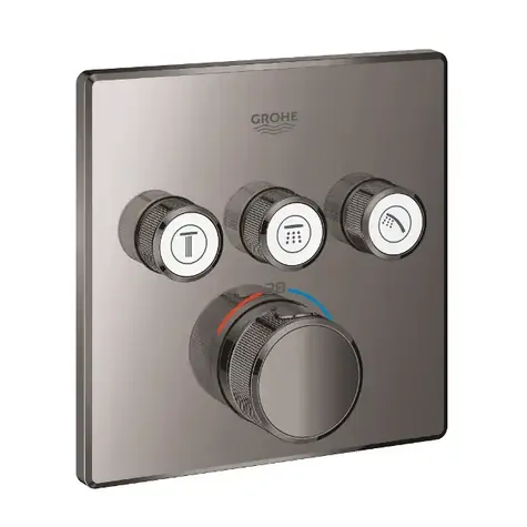 Grohe - Thermostat-Unterputzmischer, 3 Ventile, Graphite