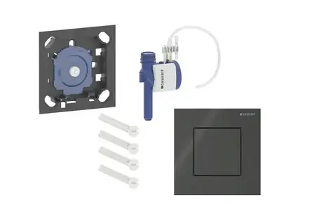 Geberit - Pneumatische Urinalspülung Typ 40, Glas/Schwarz