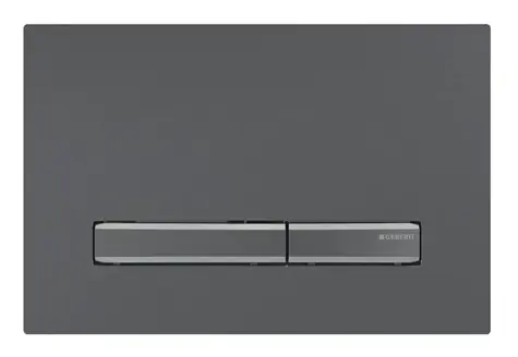 Geberit - Spülsteuerung, Easy zu reinigen, gebürstetes Schwarzchrom