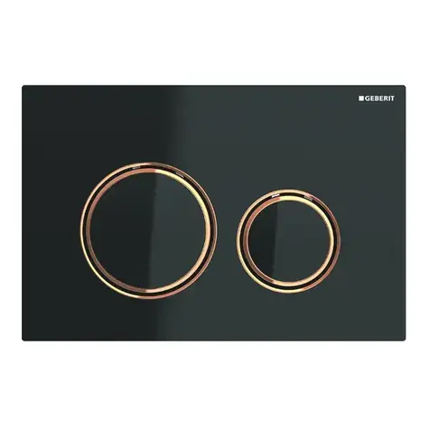 Geberit - Betätigungsplatte für 2 Spülmengen, Schwarz/Rotgold