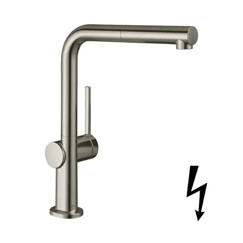 Hansgrohe - Spültischarmatur mit Ausziehbrause, Edelstahloptik