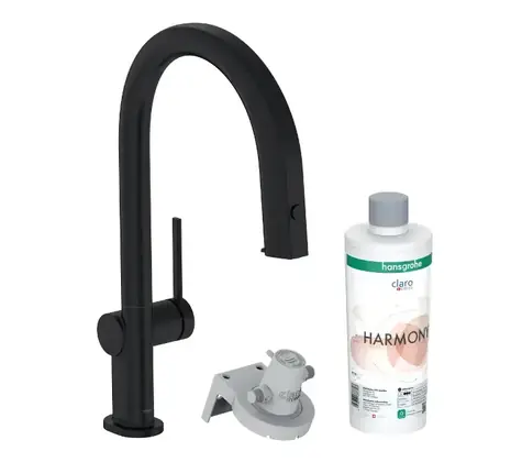 Hansgrohe - Spültischarmatur mit Ausziehbrause und Filter, matt schwarz