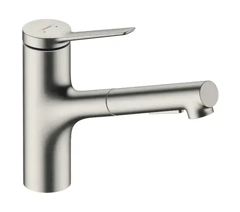 Hansgrohe - Spültischarmatur 150, mit Ausziehbrause, Edelstahloptik