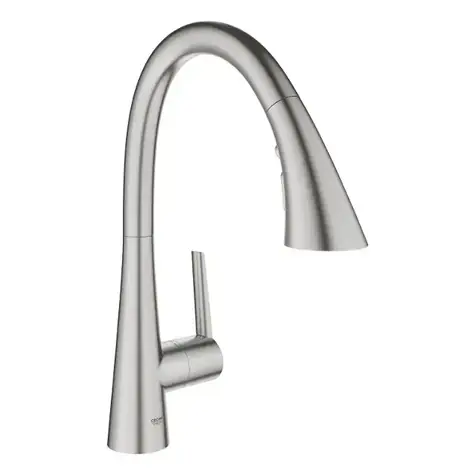 Grohe - Spültischarmatur mit Ausziehbrause, Superstahl