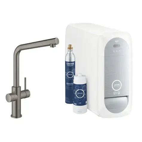 Grohe - Spültischarmatur mit Kühlvorrichtung und Filter, gebürstetes Graphite