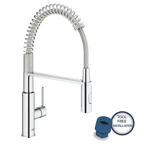 Grohe - Spültischarmatur mit flexiblem Auslauf und Brause, Chrom