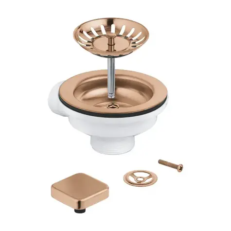 Grohe - Ablaufgarnitur für Spülbecken, gebürstet, Warm Sunset