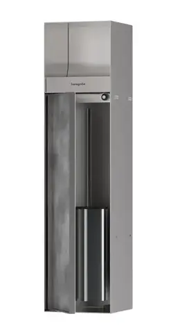 Hansgrohe - Verdeckter Toilettenpapierhalter mit WC-Bürste, mit Tür, gebürsteter Stahl