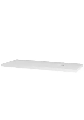 kielle - Waschbeckenaufsatz 120 cm, mit Ausschnitt, glänzend weiß