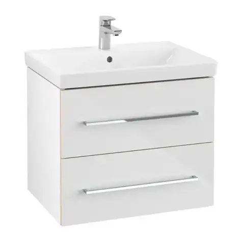Villeroy & Boch - Waschtischunterschrank, 63 x 51 x 45 cm, 2 Schubladen, Kristallweiß