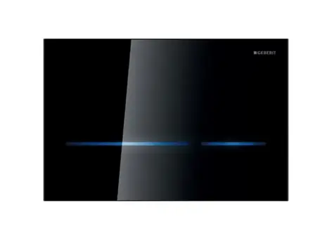 Geberit - Abdeckung für die Spülsteuerung, Glas/Schwarz