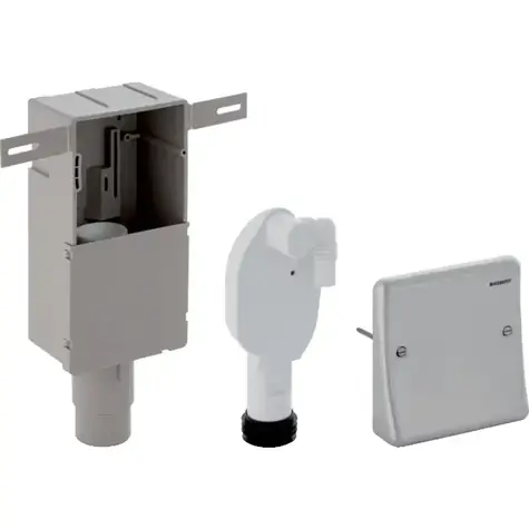 Geberit - Geruchsverschluss-Set für Armaturen, 1 Anschluss, Unterputzdose und Abdeckplatte