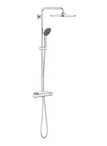 Grohe - Duschset 310 mit Wandthermostat und Ablage, 3 Strahlarten, Chrom
